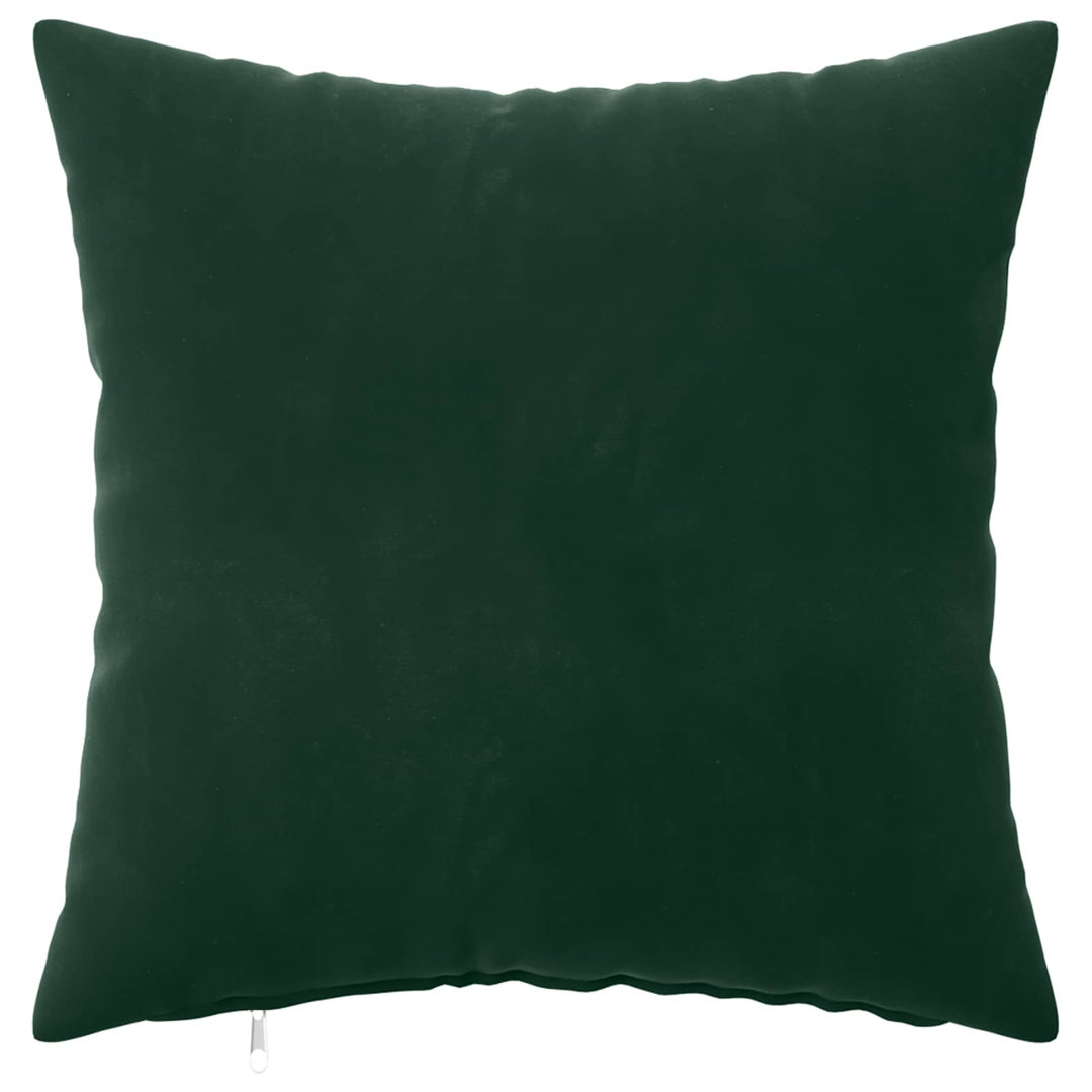 vidaXL - Cushion Cover - Velvet - 45 x 45 cm - Green - Image 2