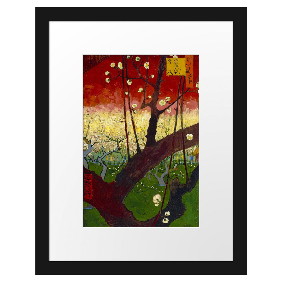 Gerahmter Kunstdruck Flowering Plum Tree After Hiroshi von Vincent Van Gogh