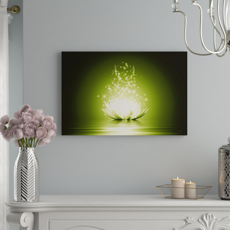 Glass Art, 70cm H x 100cm W, Green