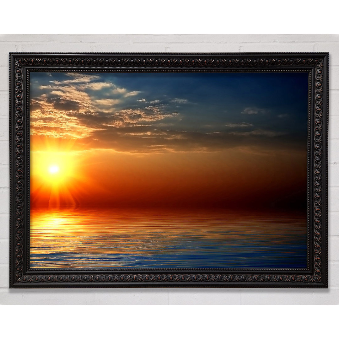 Sunset Sparkle Ocean Gerahmter Druck Wandkunst