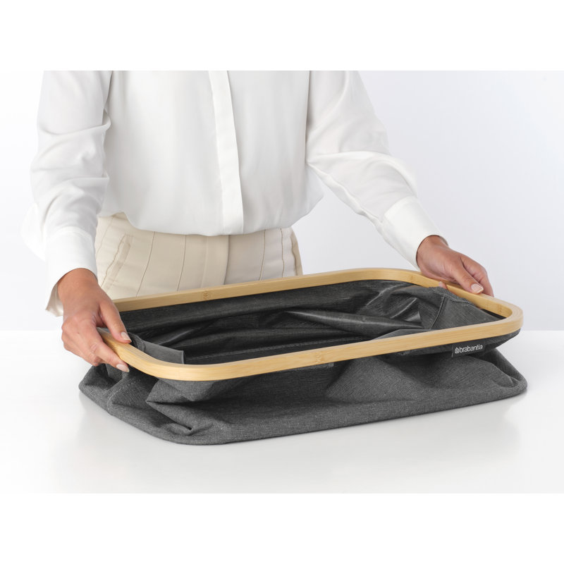 Brabantia 40 Litre Foldable Laundry Basket, Pepper Black