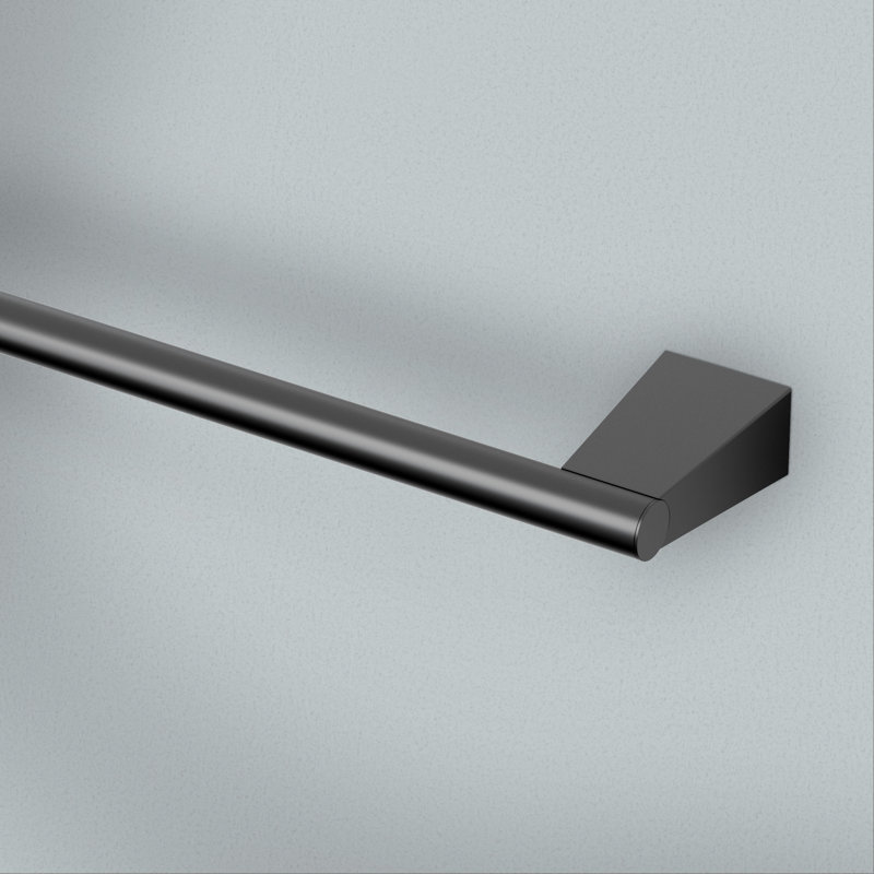 Barre à serviettes murale 24 po Bleu, Noir mat