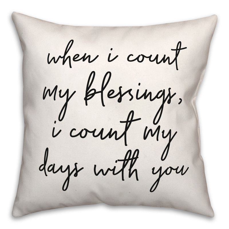 Coussin décoratif "Noir et blanc" Typographie