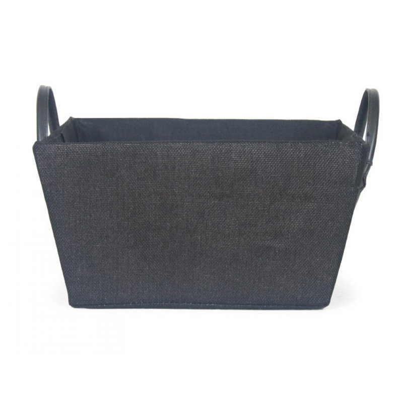 Panier en tissu, H 5,1 po x l 13 po x P 8,75 po, Noir, noir, noir, noir