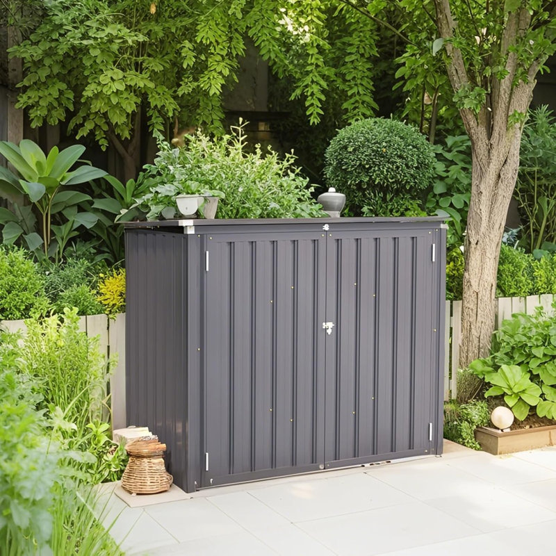Garden Storage Box Shed, Grey