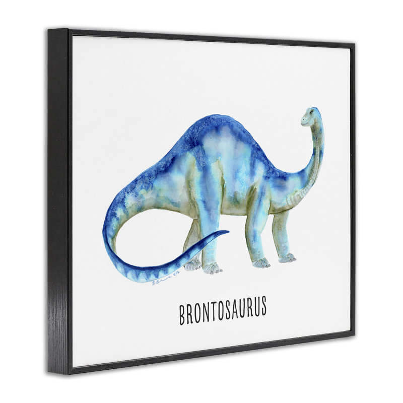  Brontosaure, dinosaure apprenant, estampe numérique encadrée par Brett Blumenthal, H 11 po x l 14 po