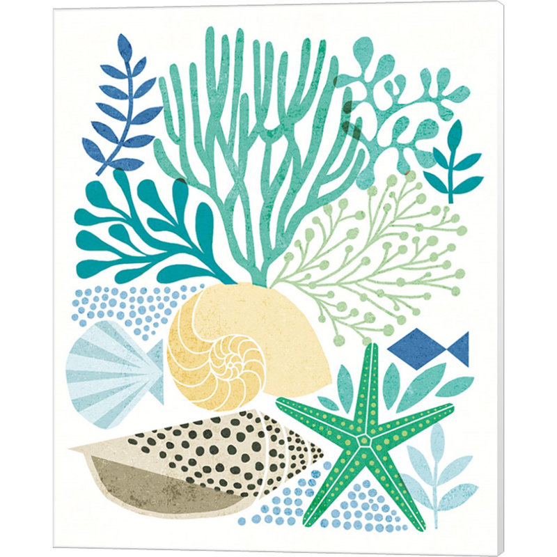 «Under Sea Treasures V Sea Glass» par Michael Mullan, art mural sur toile