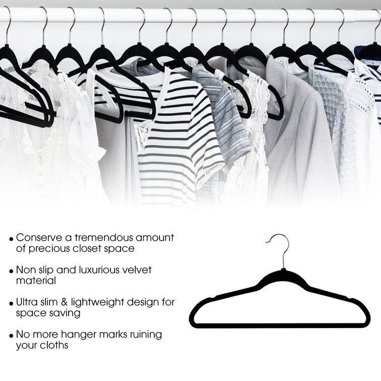 Rebrilliant Pack Of 30 Coat Hangers, Heavy-Duty Plastic Hangers, Non-Slip,  360° Swivel Silver Hook, White + Dark Gray