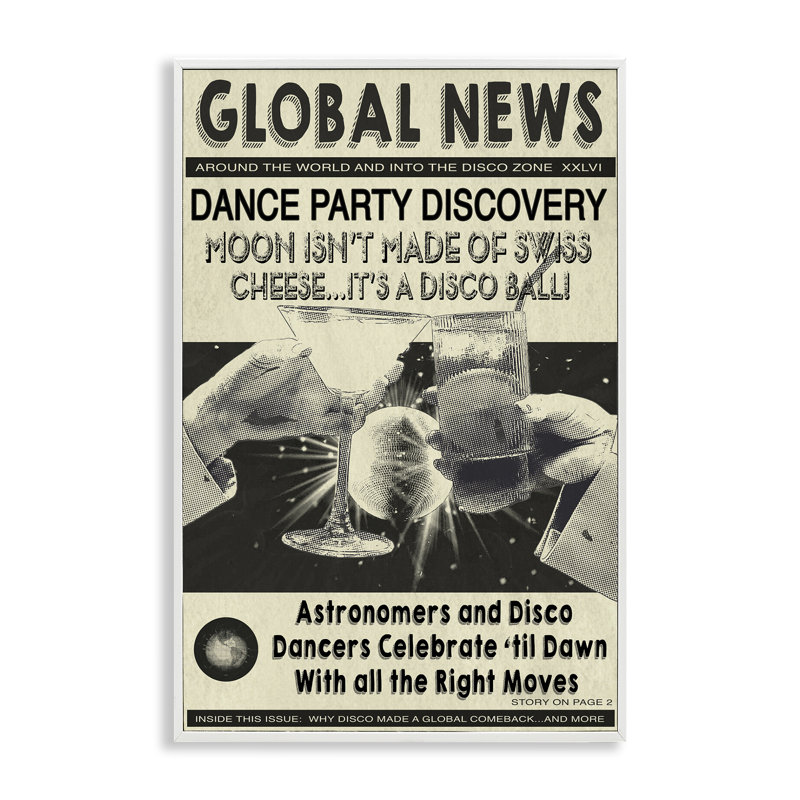  Article vintage rétro disco, art giclée par Graffi *ee Studios, H 18 po x l 12 po