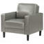 Fauteuil de bureau gris rembourré avec accoudoirs rembourrés-417896147