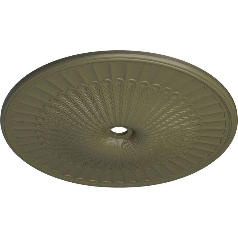 Médaillon de plafond Endurathane Delfina, DE 40 po x P 1 7/8 po, finition givrée peinte à la main, Pierre Spartan