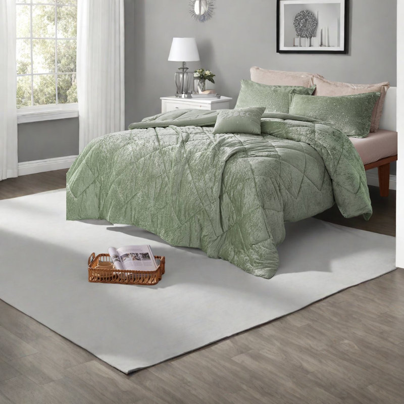 Ensembles de literie de luxe, confort matelassé en velours simple TG pour maison moderne