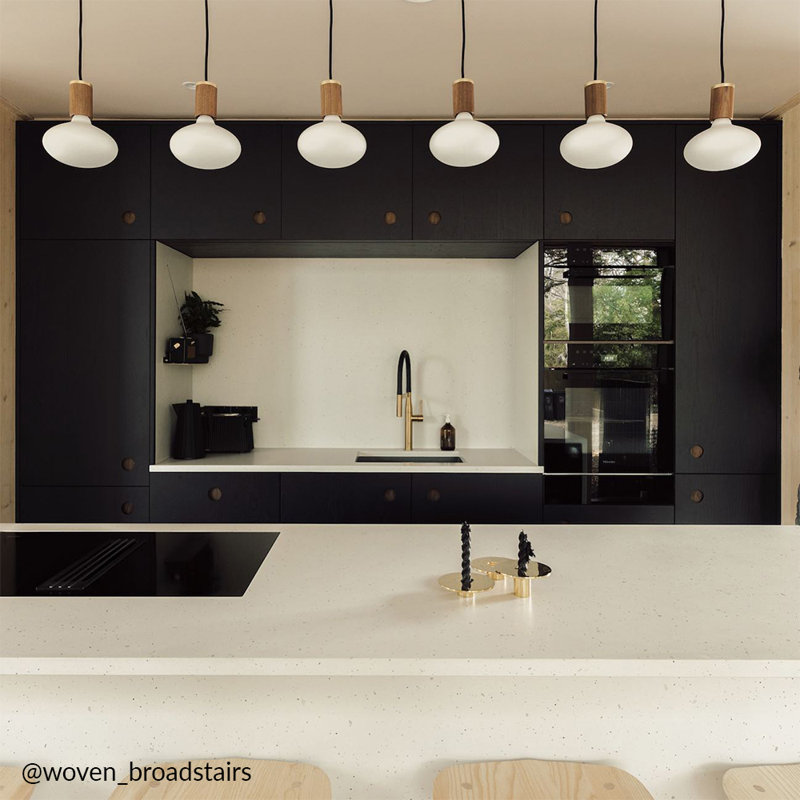 Oval Single Pendant in Oak