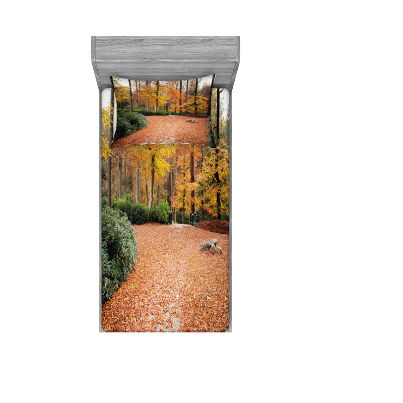 Ensemble de draps Autumn Forest, Ensemble de draps pour lit simple avec drap-housse