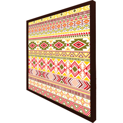 Binson Aztec American Indian Pattern 1 Piece Single Picture Frame Wall Art