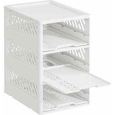 Stackable Plastic Closet Organizer Box With Lid