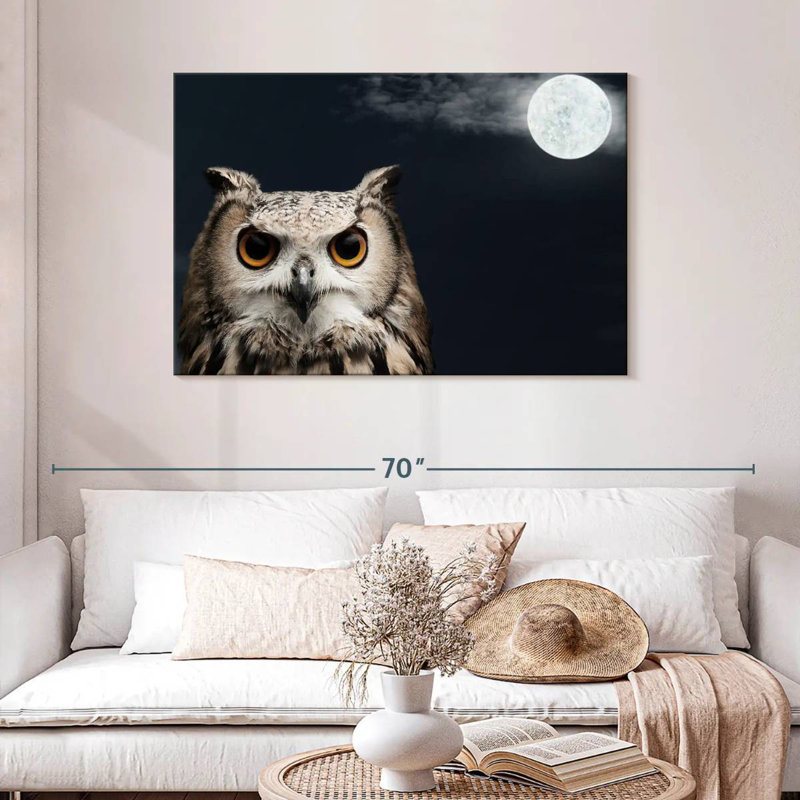 Brampt African Eagle Owl, 30" H x 45" W