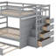 Lit superposé double avec lit gigogne et escalier-1911603200