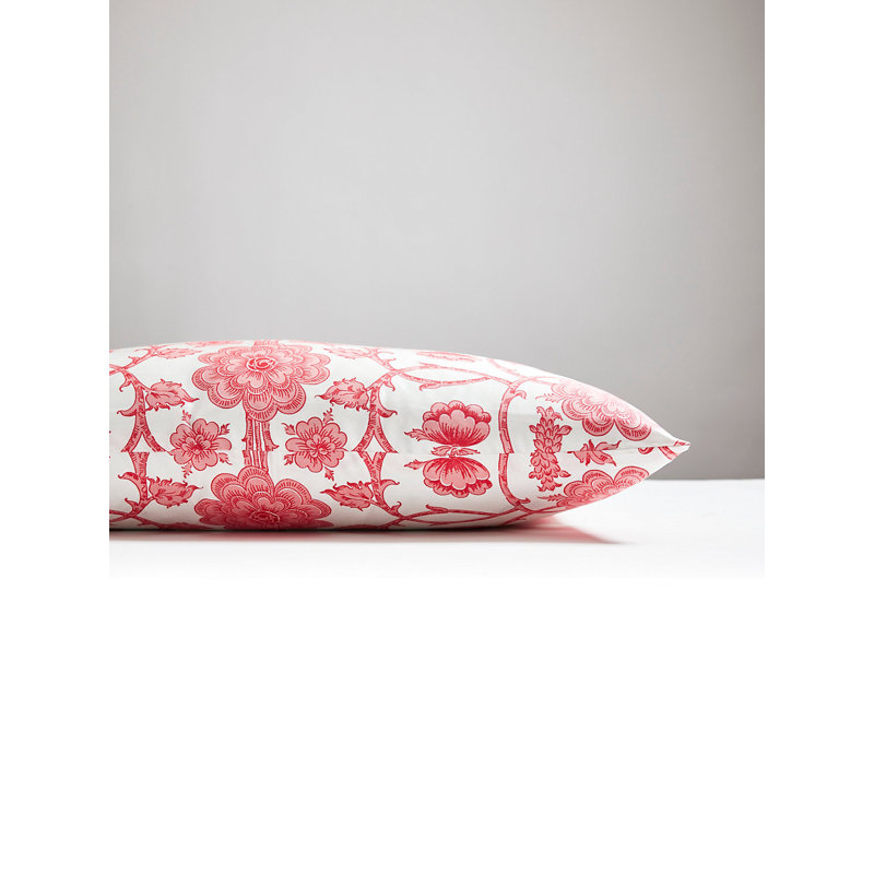 Ornamental Gate Silk Lumbar Pillow Cover & Insert, Petal