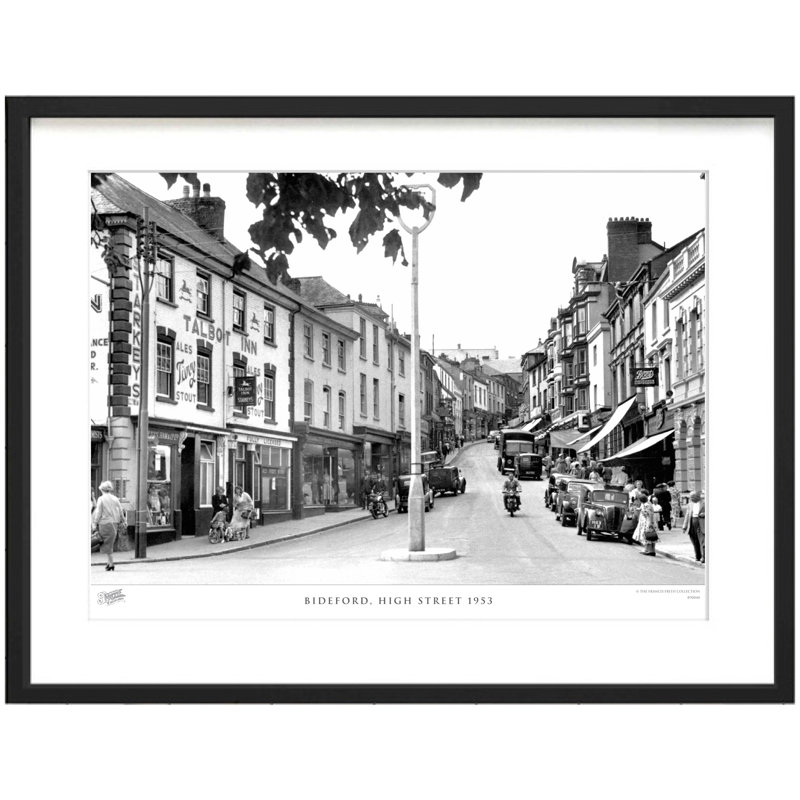 Bideford, High Street 1953 - Single Picture Frame Print, 45cm H x 60cm W x 2.3cm D