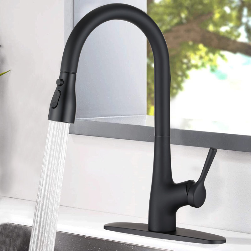 SARMEYA Pull Down Kitchen Faucet, Matte Black