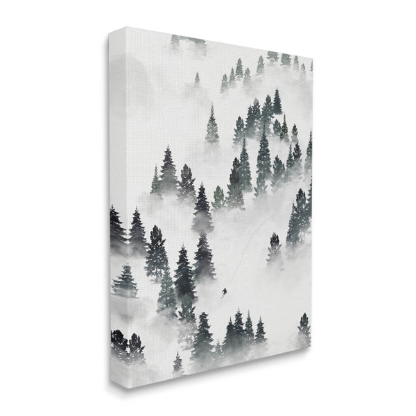 Stupell Industries Skiing Winter Snow Slopes On Canvas by Ziwei Li ...