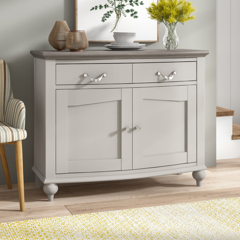 Dimas 109cm Sideboard, Soft Grey/Grey Washed Oak