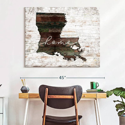 Louisiana Home Map Canvas Print