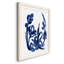 Indigo brossé Blooms II encadré mat - prêt à accrocher-2130635287-2130635311