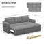 Canapé-lit modulaire en L avec rangement Rafael-101956655