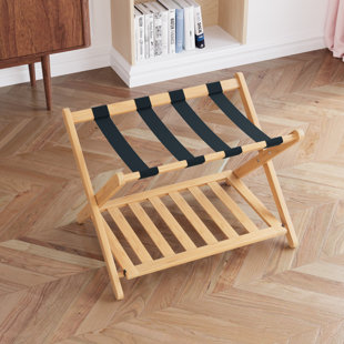 Folding Bamboo Luggage Rack
