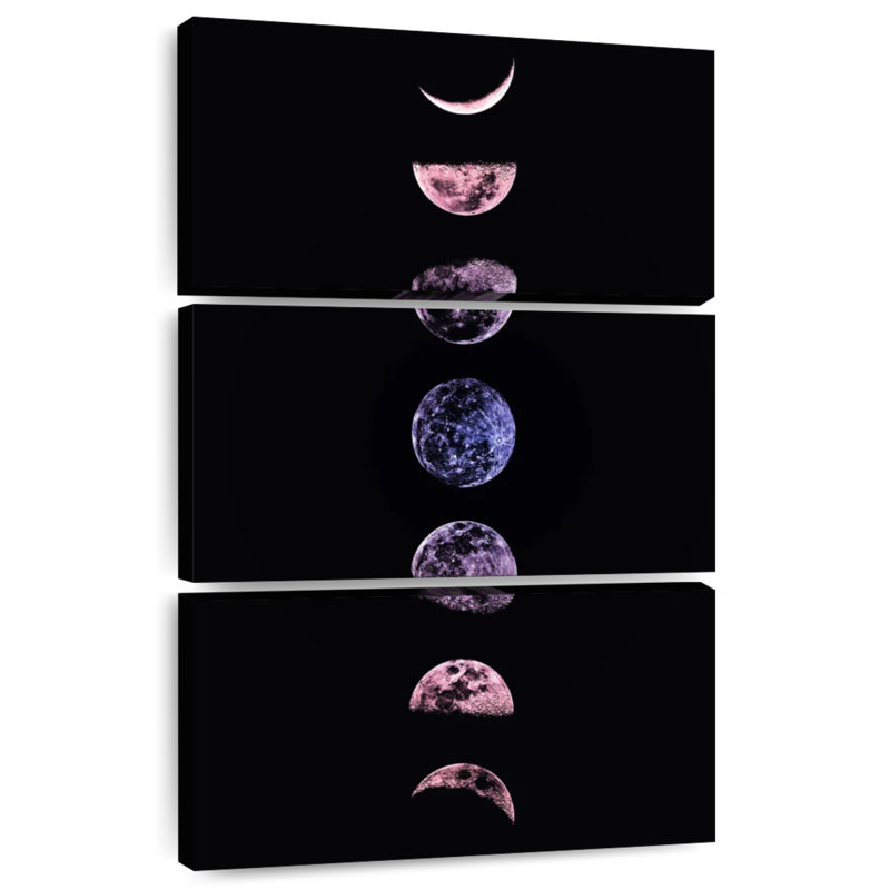 Phases de la lune pastel Oberle, H 38 po x l 24 po