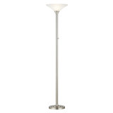 71'' BRUSHED STEEL Torchiere Floor Lamp