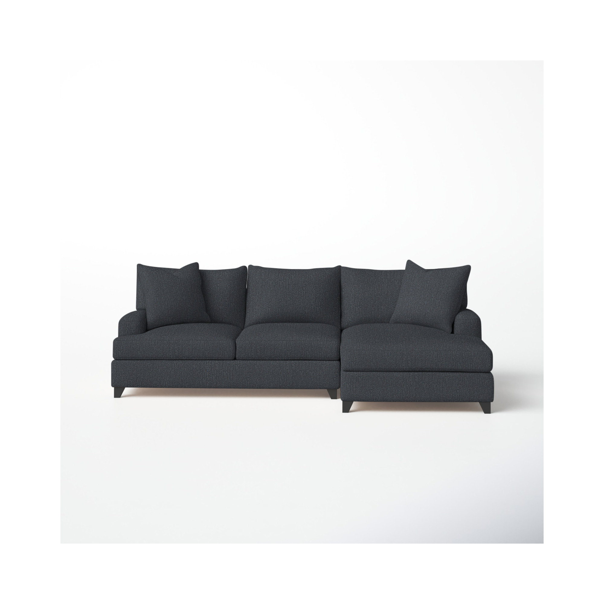 Shorewood Upholstered Chaise L-Sectional, Heavenly Naval, Right Hand Facing