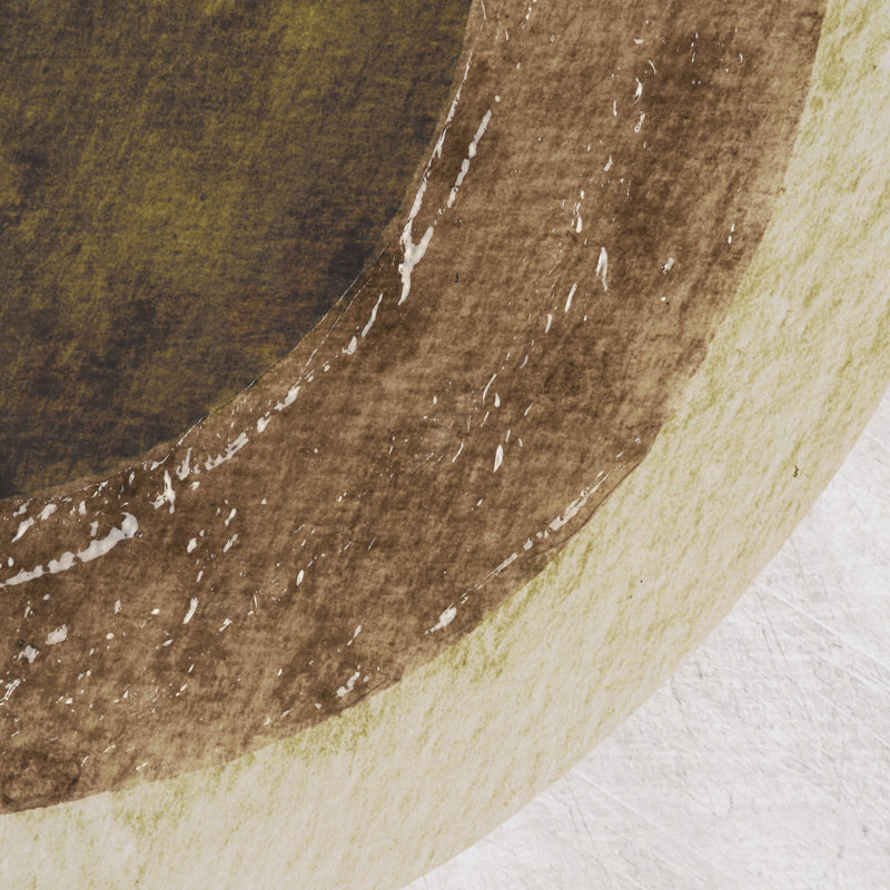 «Soft Eclipse» (ensemble de 2) par Studio, reproduction d'art encadrée à la main mat sous verre, Éclipse verte, 1, Brun