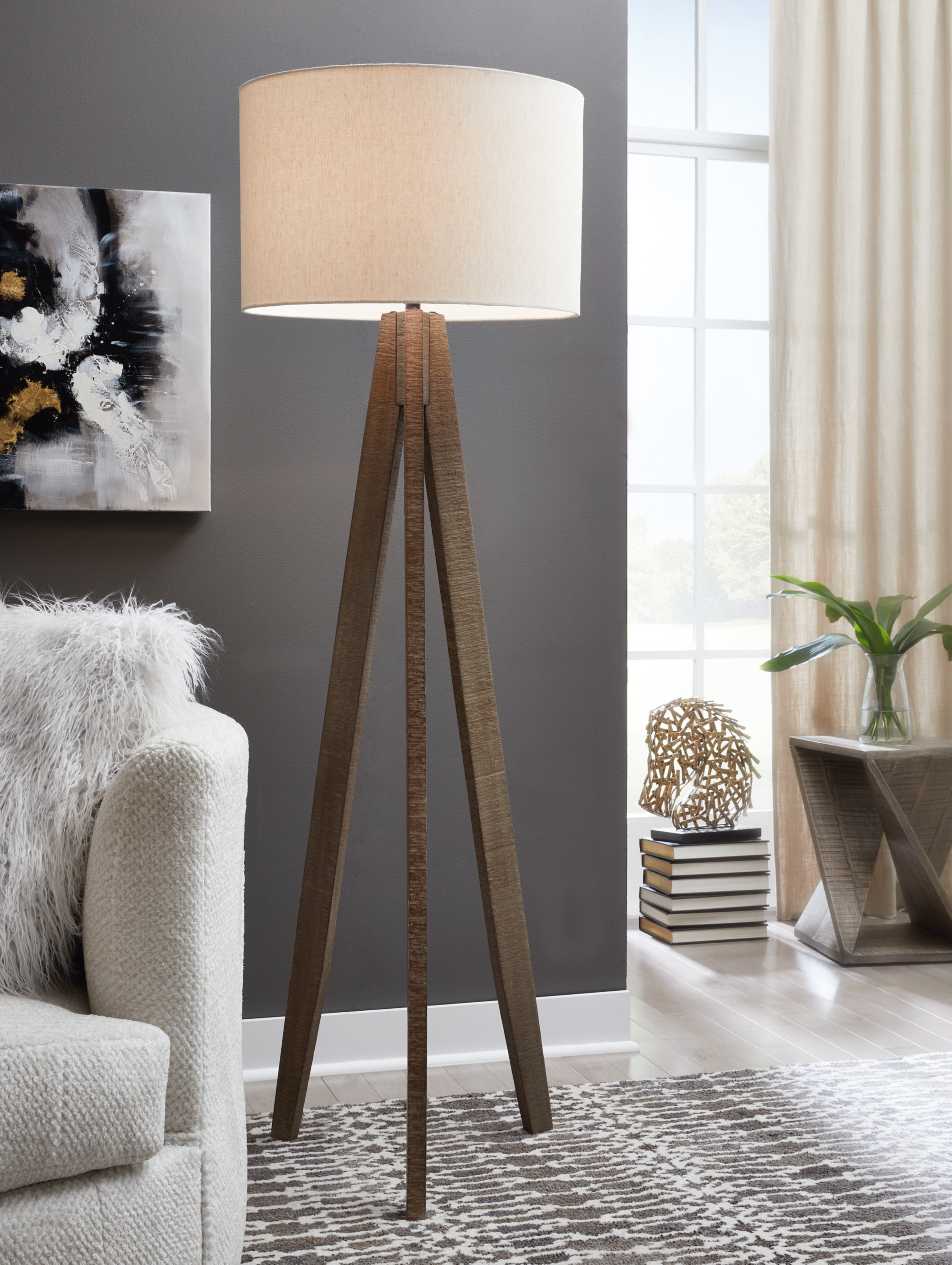 Signature Design by Ashley Dallson 71" Tripod Floor Lamp & Reviews ...