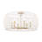Babie 6-Light Semi-Flush In Modern Brushed Gold With Bleached White Raphia Rope