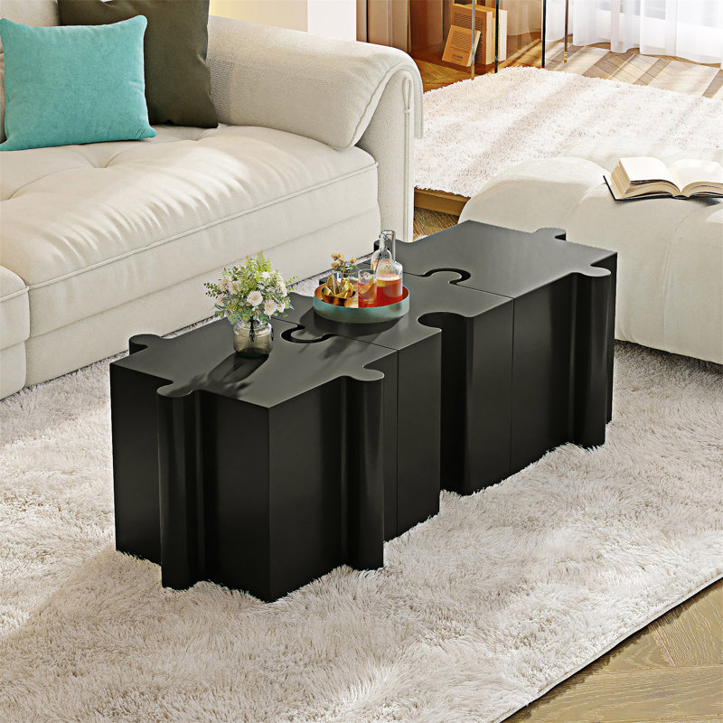 Table d'appoint d'extérieur, Noir
