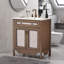Meuble-lavabo de salle de bain avec lavabo et tiroir en céramique