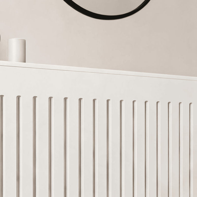 Loxley Radiator Cover, White, Extending - 140-204cm W
