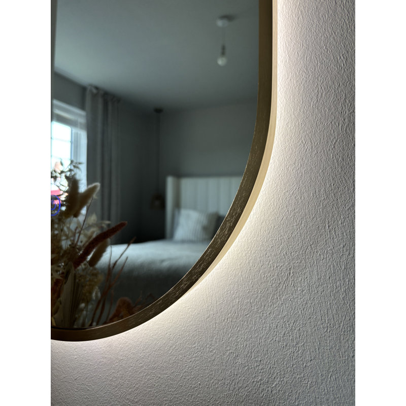 Delmarie Metal Oval Mirror