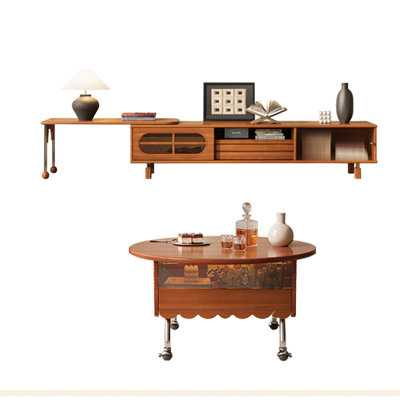 French style TV stand paired with coffee table
