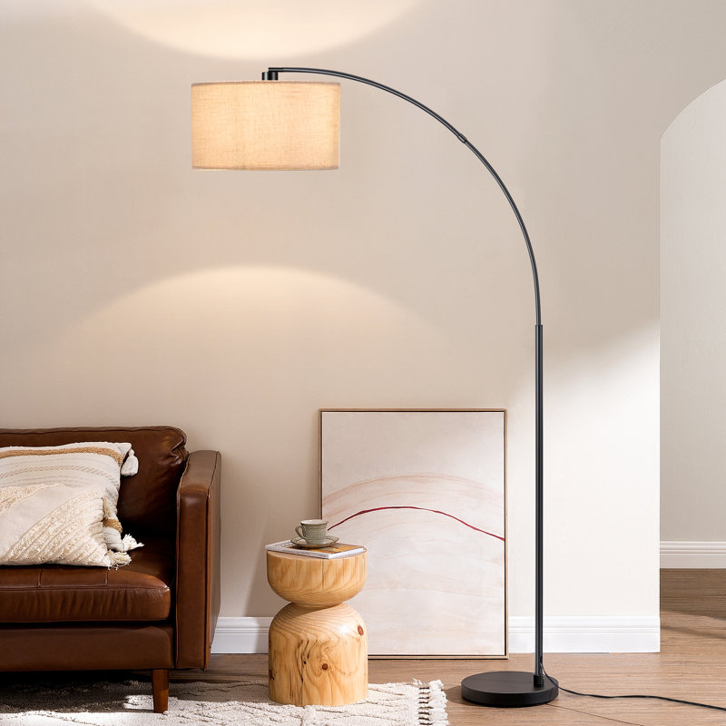 Lampe sur pied arquée 78,4 po Pantin, Noir