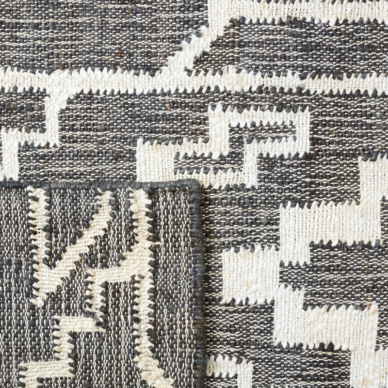 Natural Fiber Flat Weave Jute Southwestern Rug, Rectangle 3' x 5'