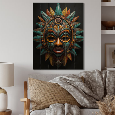Mayla, masque tribal africain bamiléké sur bois