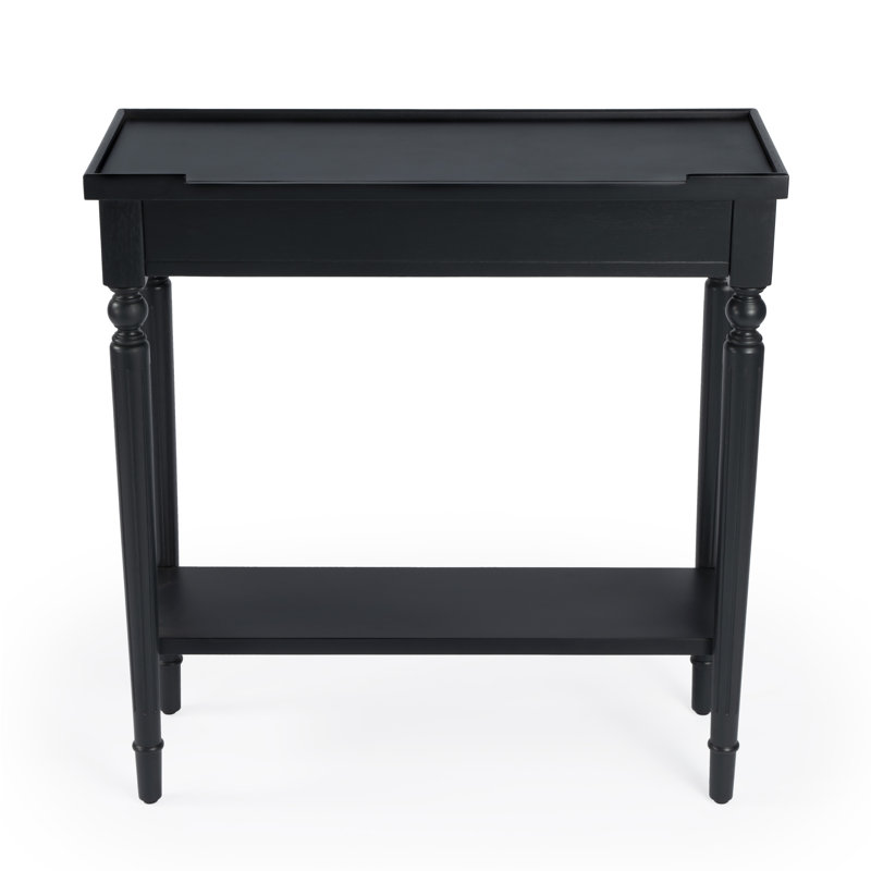 Aubrey Console Table, Distressed Plum Black