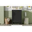 Meuble-lavabo compact autoportant noir avec construction et lavabo en bois massif - idéal pour les petits espaces