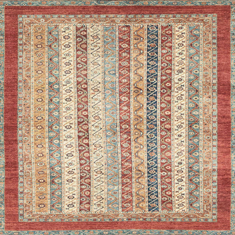 Tapis abstrait moderne 2379, Carré 4 pi