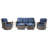 Marala Polyethylene (PE) Wicker 5 - Person Seating Group with Cushions-388399487