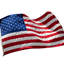Set of Two Red White And Blue Embroidered Nylon American Flags